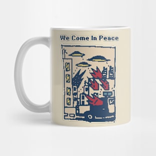 We Come In Peace - 8bit Pixel Art Mug